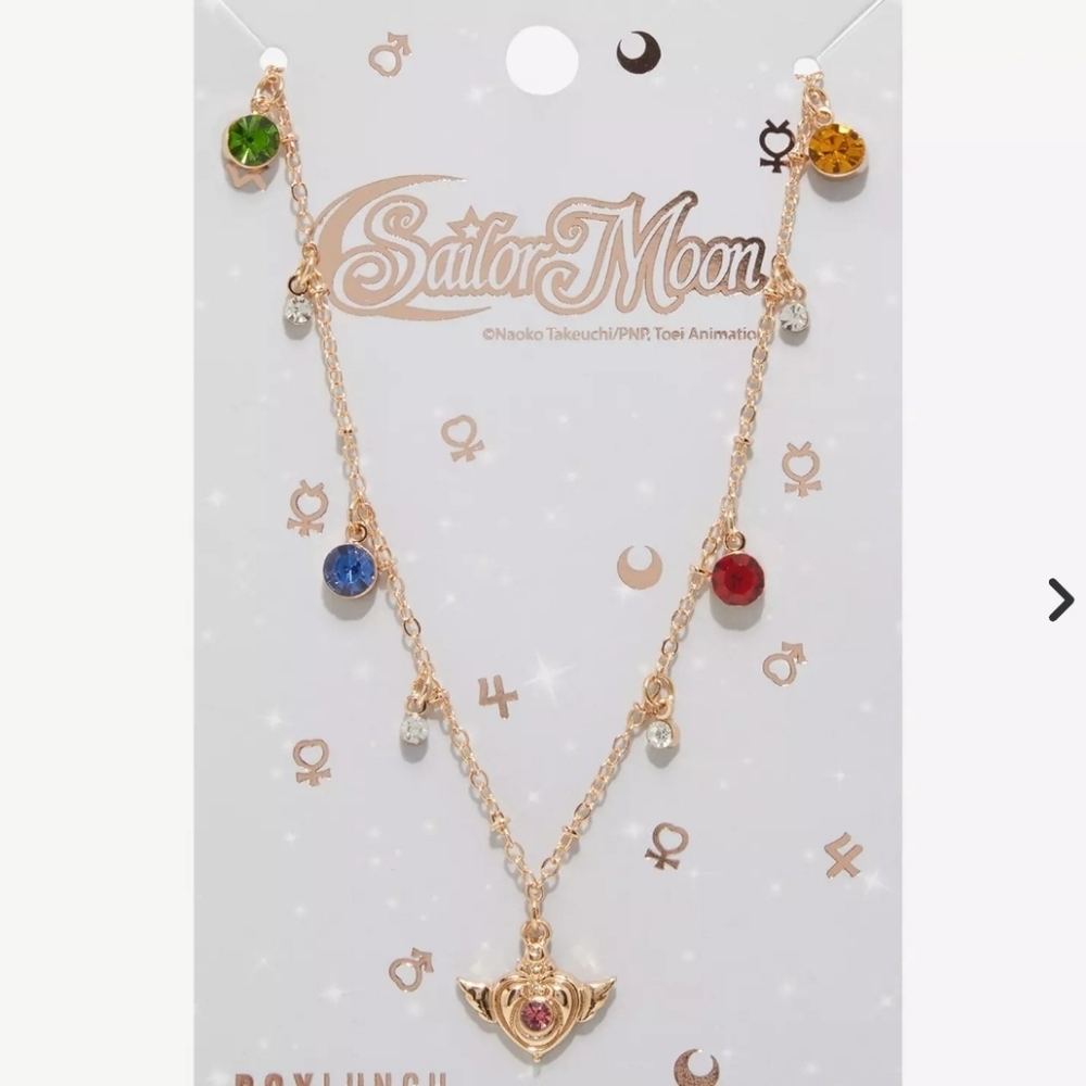 Sailor Moon Rhinestone Charm Necklace